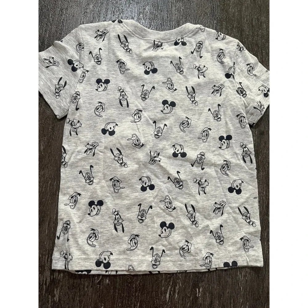 Jumping Beans Disney Shirt NWT Grey Black Mickey‎ Pluto Goofy 4T